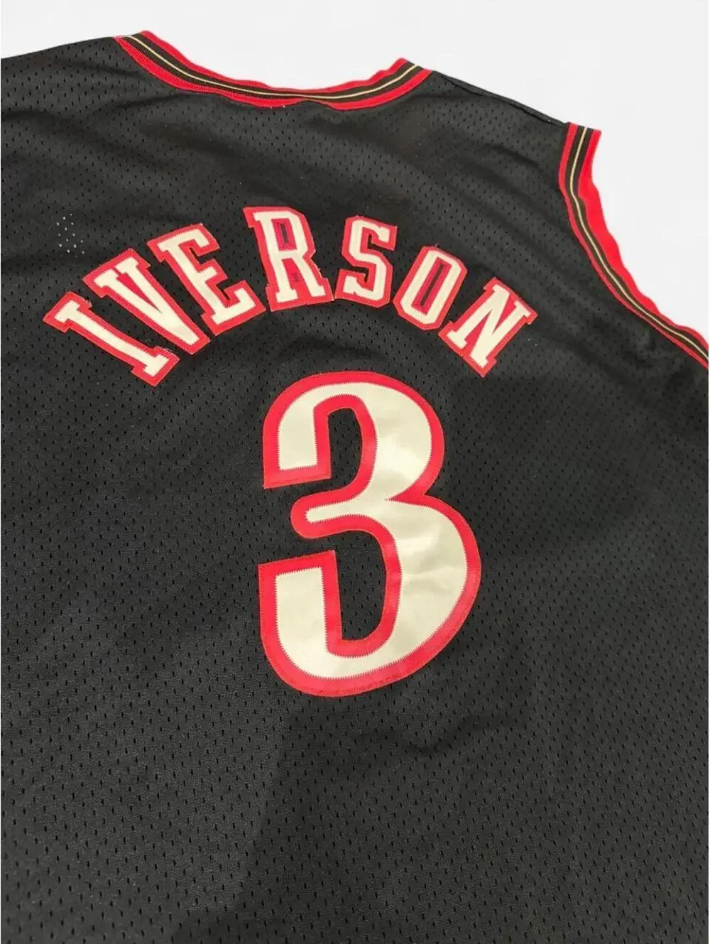 Vintage Nike Allen Iverson #3 Philadelphia 76ers Black Jersey 4XL+2 Length NBA